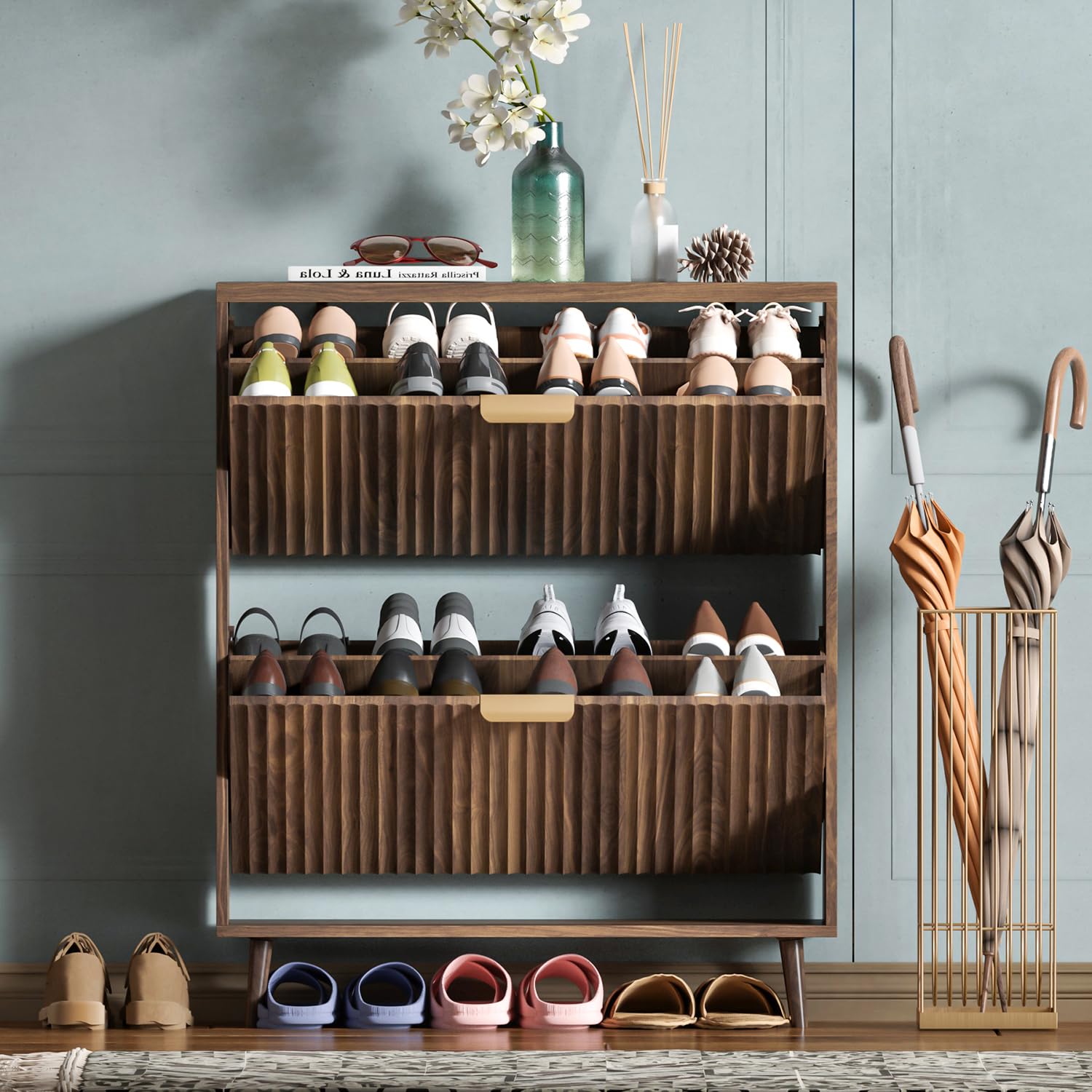 Amazon.com: QIVOMIX Shoe Cabinet Storage, Modern Freestanding